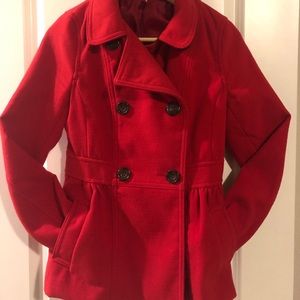 Red peacoat